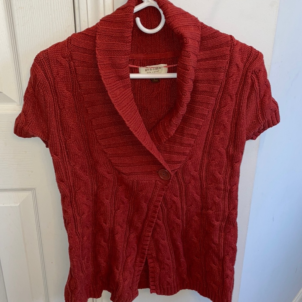 Sonoma rust cable sweater vest